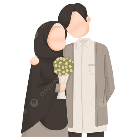 Illustration Of Muslim Romantic Couple Moslem Couple Couple