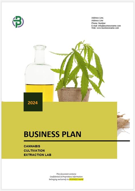 Cannabis Cultivation Extraction Concentrates Business Plan Template