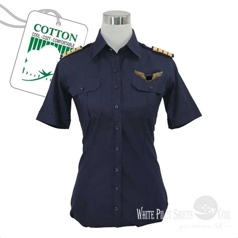 Navy Pilot Shirts 100 Cotton Poplin Pilot Shirts Womens Pilot