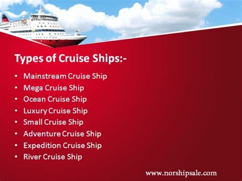 Types Of Cruise Ships
