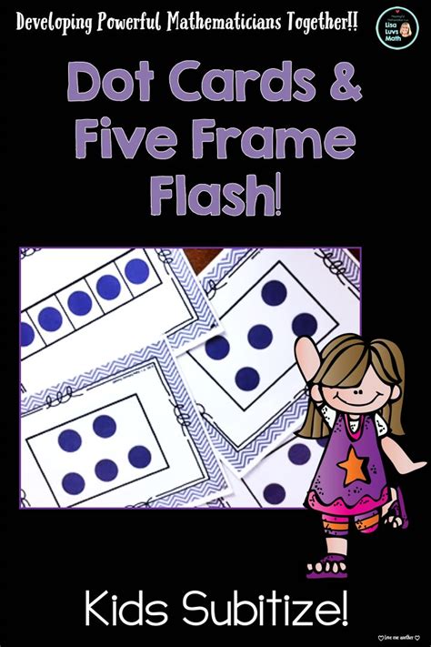 Number Sense Subitize Count Five Frame Flash Cards Subitizing
