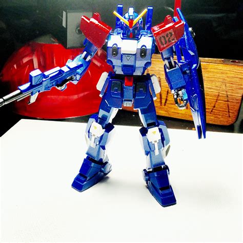 Finished Blue Destiny Gundam With Custom Metallic Paint Gunpla
