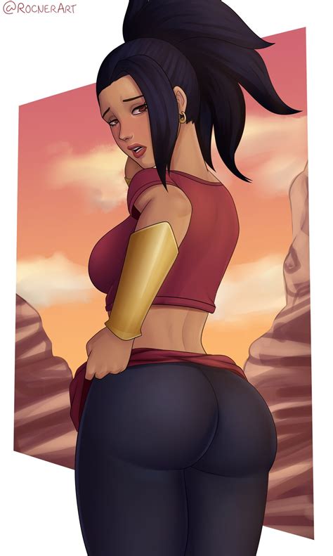 Rocner Kale Dragon Ball Dragon Ball Dragon Ball Super Highres 1girl Ass Black Hair Ear