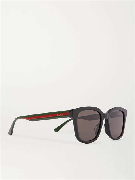 black square frame acetate sunglasses gucci eyewear mr porter