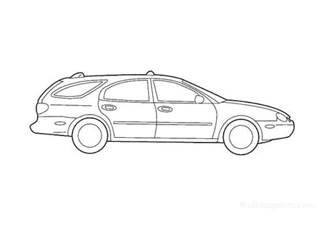 Download Drawing Ford Taurus Wagon 2003 In Ai Pdf Png Svg Formats