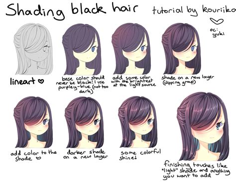Shading Black Hair By Tabikori