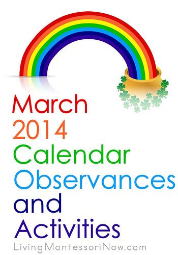 Free List Of March 2014 Calendar Observances And Activities