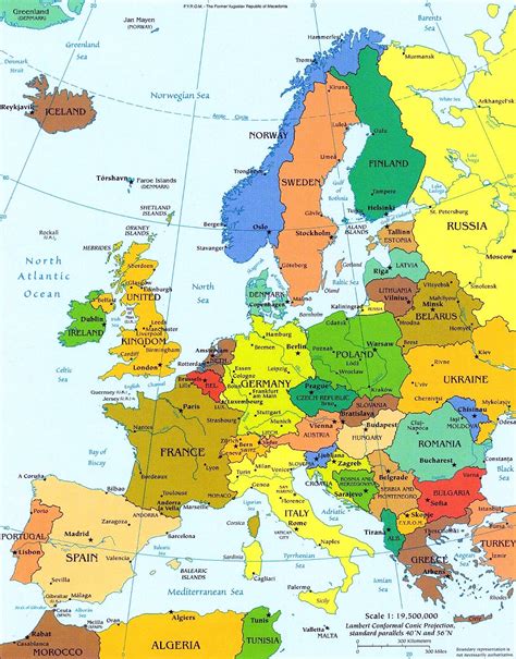 Mapa Político de Europa capitales y test LocuraViajes com