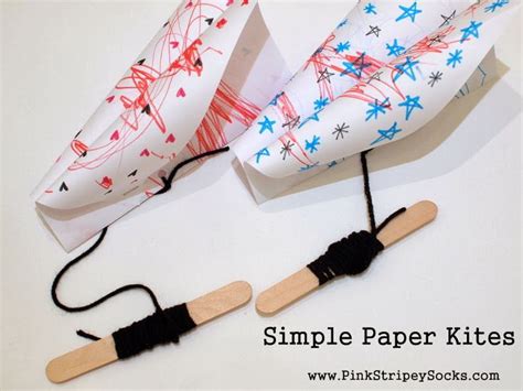 Set the paper on your work surface so that the fold is at the bottom. Make Simple Paper Kites | Baby Boho Crafts | Pinterest