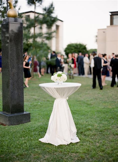 Wedding cocktail table with lanterns. White Outdoor Reception Cocktail Table - Elizabeth Anne ...