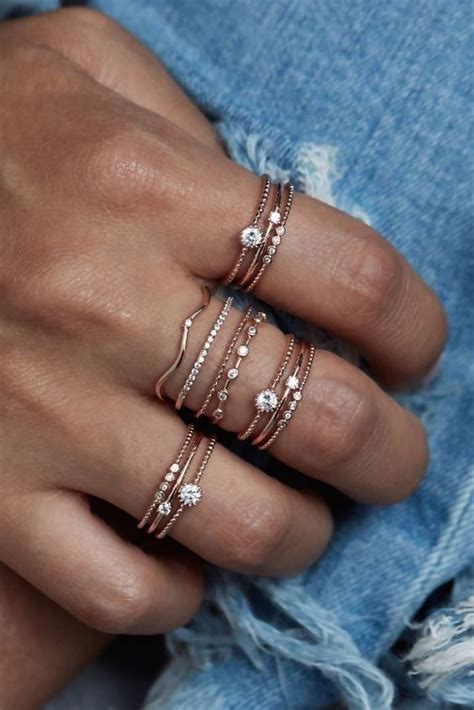 Jewellery Rings Glamorous Denim Subtle Jewellery Delicate