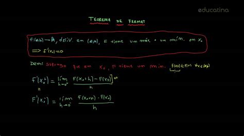 Teorema De Fermat Análisis Matemático Educatina Youtube