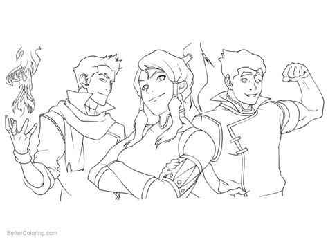 The Legend of Korra Coloring Pages Fanart by MiloPanic - Free Printable