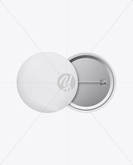 Two Button Pins Mockup On Yellow Images Object Mockups