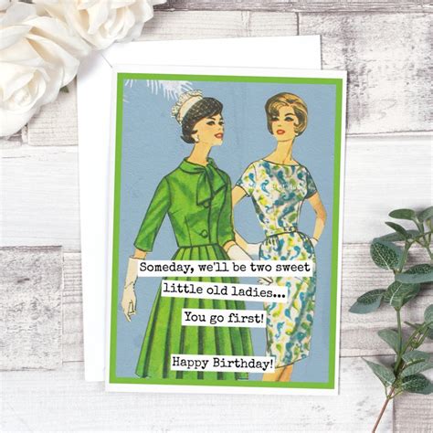 Card Fm127 Funny Birthday Card Someday Well Be Two Etsy