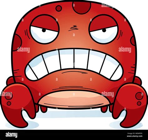 A Cartoon Illustration Of A Crab Looking Angry Stock Vector Image And Art