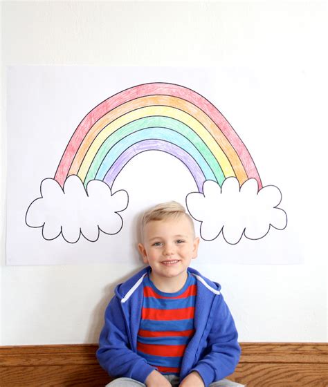 Print And Color Your Own Rainbow Poster Handmade Charlotte