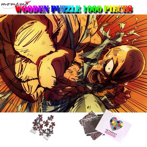 Momemo One Punch Man 1000 Pieces Cartoon Puzzle Toy Wooden Anime