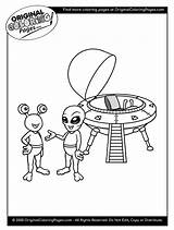Coloring Aliens Space sketch template