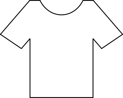 Transparent Tshirt Outline Png T Shirt Template White Png Png Download