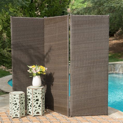 Outdoor Wicker Privacy Screen Nh673003 Noble House Furniture
