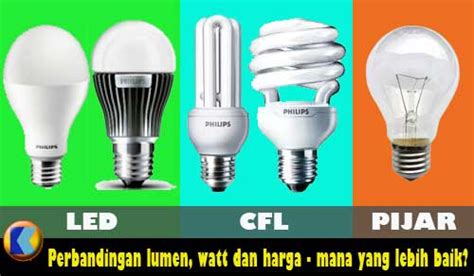 Perbandingan (rasio) merupakan cara membandingkan 2 besaran. Perbandingan Cahaya, Watt, harga lampu LED, CFL dan Lampu Pijar - Hemat mana? - K-Blog