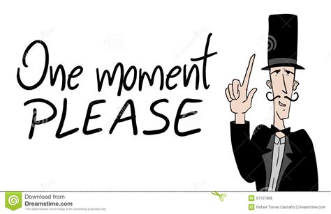 One Moment Please Comment Stock Vector Illustration Of Reminder 57107806