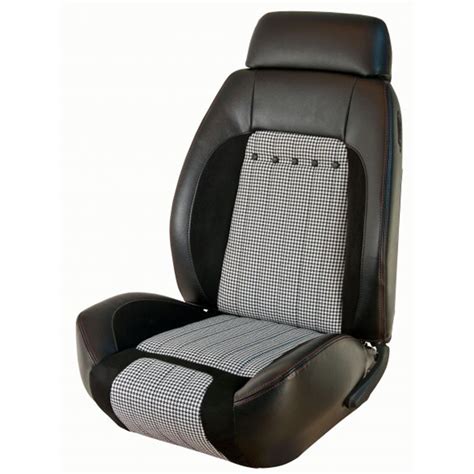 Tmi 1969 Camaro Seats Pro Series Deluxe Houndstooth Low Back Pair