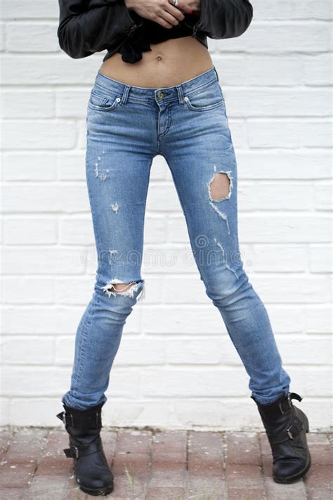 close female blue jeans stock image image of beauty 58035647