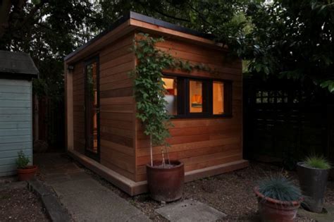 These simple modern sheds are the perfect place for storing gardening tools, building a greenhouse, or just getting away for a moment. 10 Private, tranquil and spectacular garden shed offices