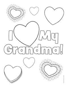 Hi everyone , our newly posted coloringsheet which you canhave a great time with is happy birthday grandma coloring page, posted in happy birthdaycategory. I love you grandma coloring page | Pre-K | Pinterest ...