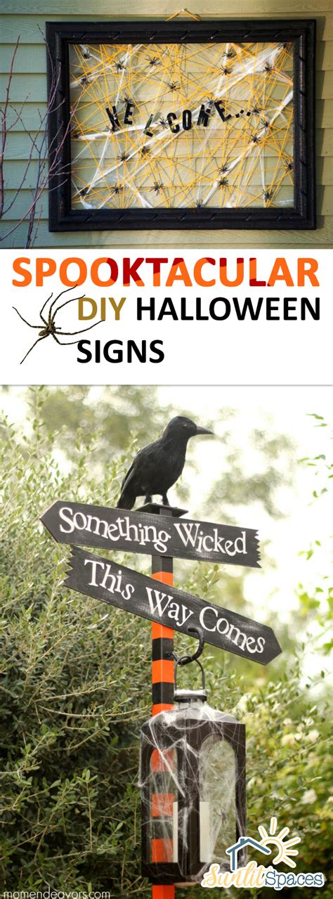 Spooktacular Diy Halloween Signs Sunlit Spaces Diy Home Decor