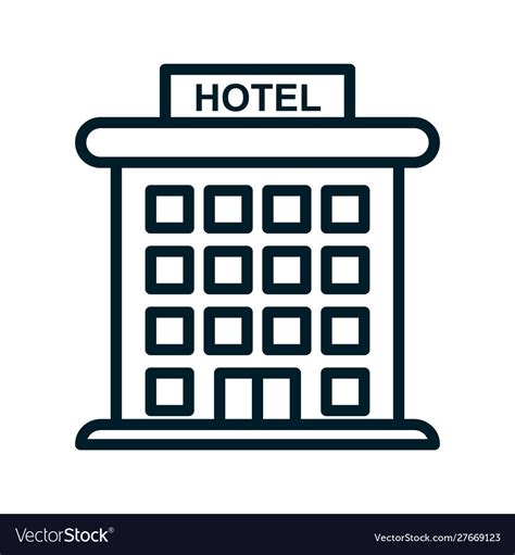 Hotel Icon Isolated On White Background From Vector Image