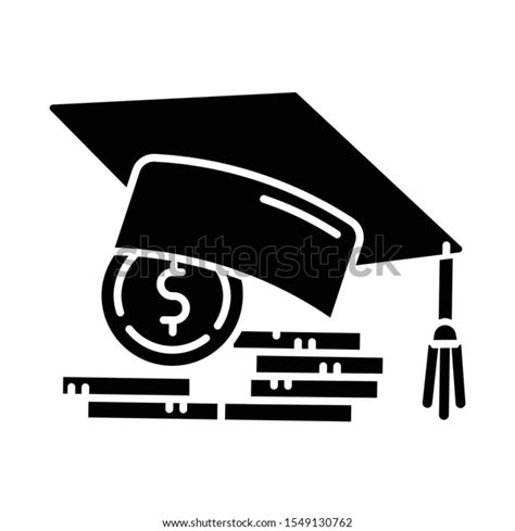 Student Loan Glyph Icon Credit Pay Stock Vector Royalty Free 1549130762