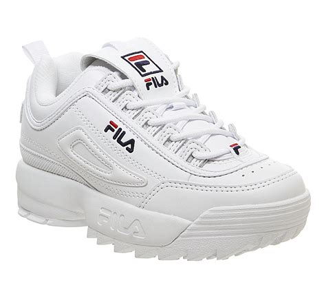 Fila Disruptor Ii Kids White Fila Navy Fila Red Unisex