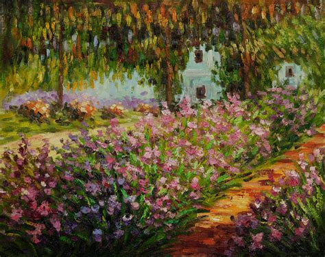 Walls are painted the sludgy greens and subdued blues of posh garden sheds. Artist's Garden at Giverny III by Claude Monet for sale ...