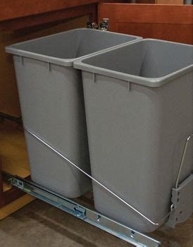 The pull out/under counter rubbish bin is a base mounted waste bin fitted with a patented automatic lid lifter that offers exceptional value for money. Wire Waste Bin System, Double Bin | Under sink garbage can ...