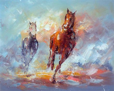 2018 High Quality Original Modern Abstract Horse Oil Painting