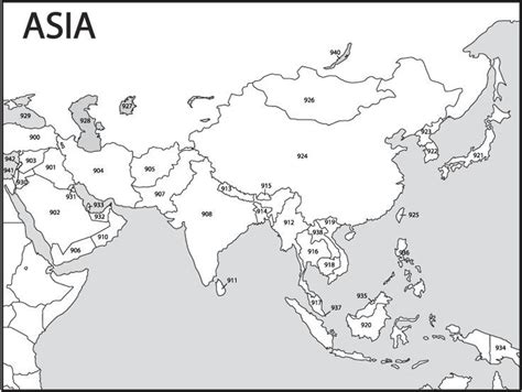 Peta Benua Asia Hitam Putih Images And Photos Finder