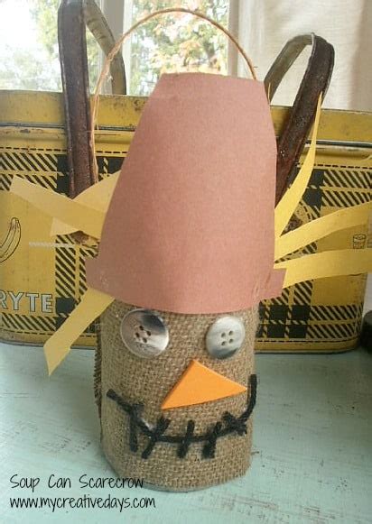 Soup Can Scarecrow Craft Mycreativedays