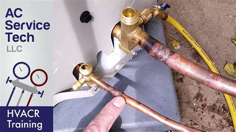 Brazing Hvac Line Set To Service Valves Full Procedure Youtube In