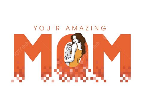 Pixel Text Mom For Mother S Day Celebration Mommy Female Wallpaper