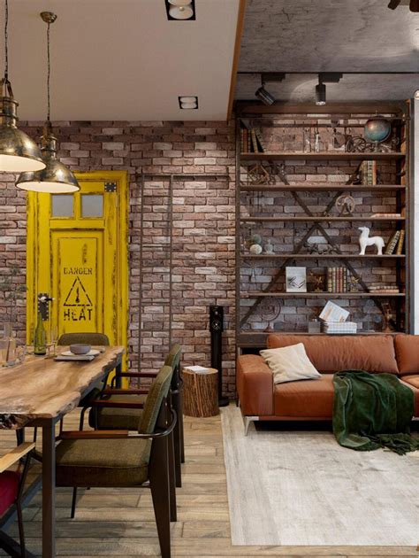 Inspired Industrial Interiors With Exposed Brick Walls