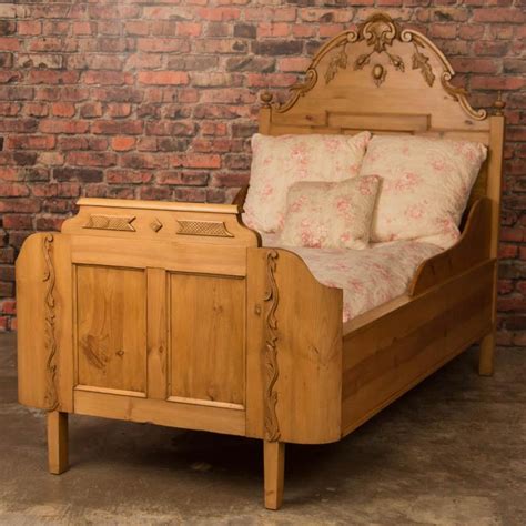 Antique Carved Swedish Twin Pine Bed At 1stdibs