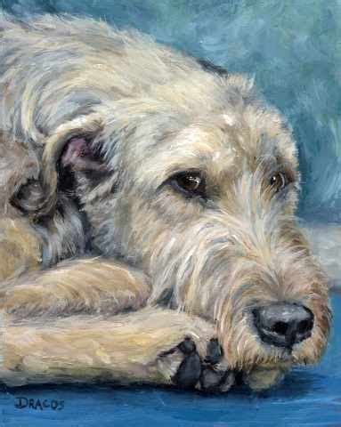 paintings  ceramic sculptures  dottie dracos  irish wolfhound  finished