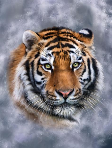 Siberian Tiger Digital Art By Julie L Hoddinott