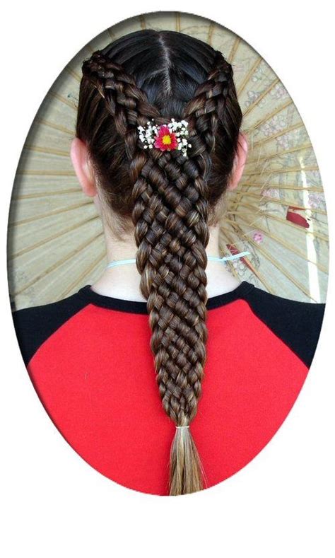 How to braid a mane in four plait braids. four 4 strand braids braided into a 4 strand braid | Hair inspiration, Hair styles, Five strand ...