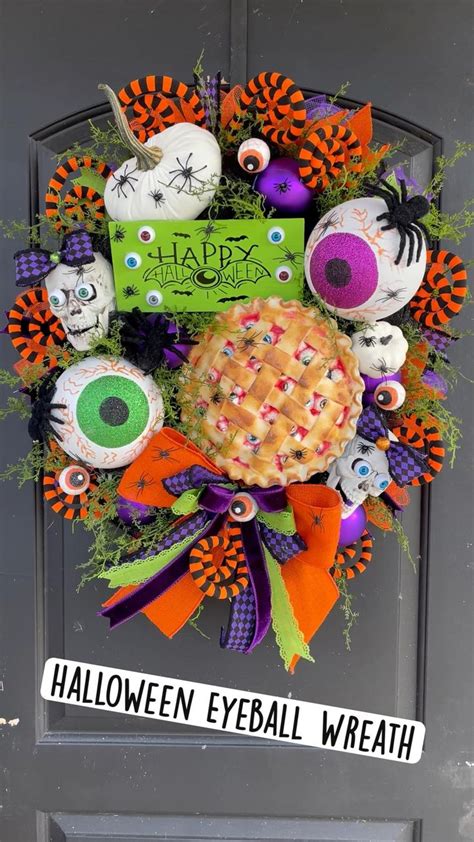 Halloween Eyeball Wreath Wreaths By Waldo In 2022 Diy Halloween