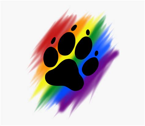 Rainbow Tiger Paw Print Free Transparent Clipart Clipartkey