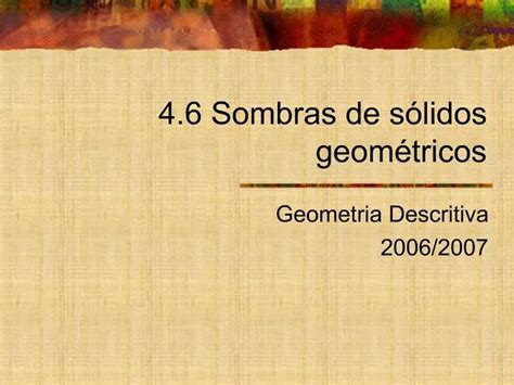 Ppt 46 Sombras De S Lidos Geom Tricos Powerpoint Presentation Free